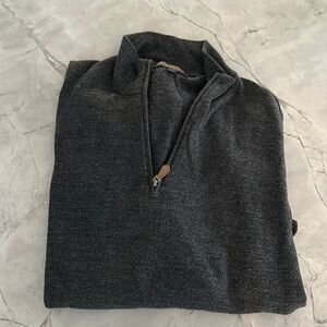 Brooks brothers saxxon wool charcoal gray sweater L